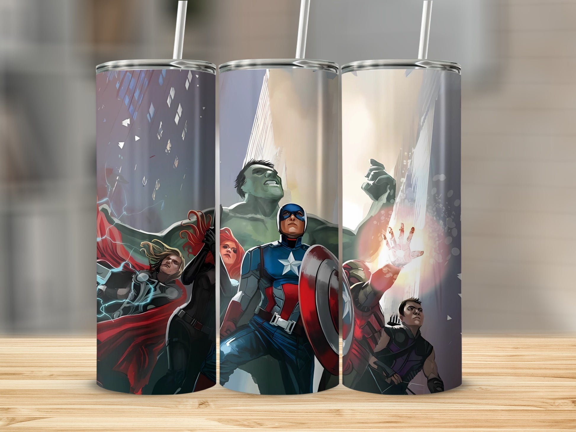 Superhero Group Design Insulated Tumbler Cup Gift