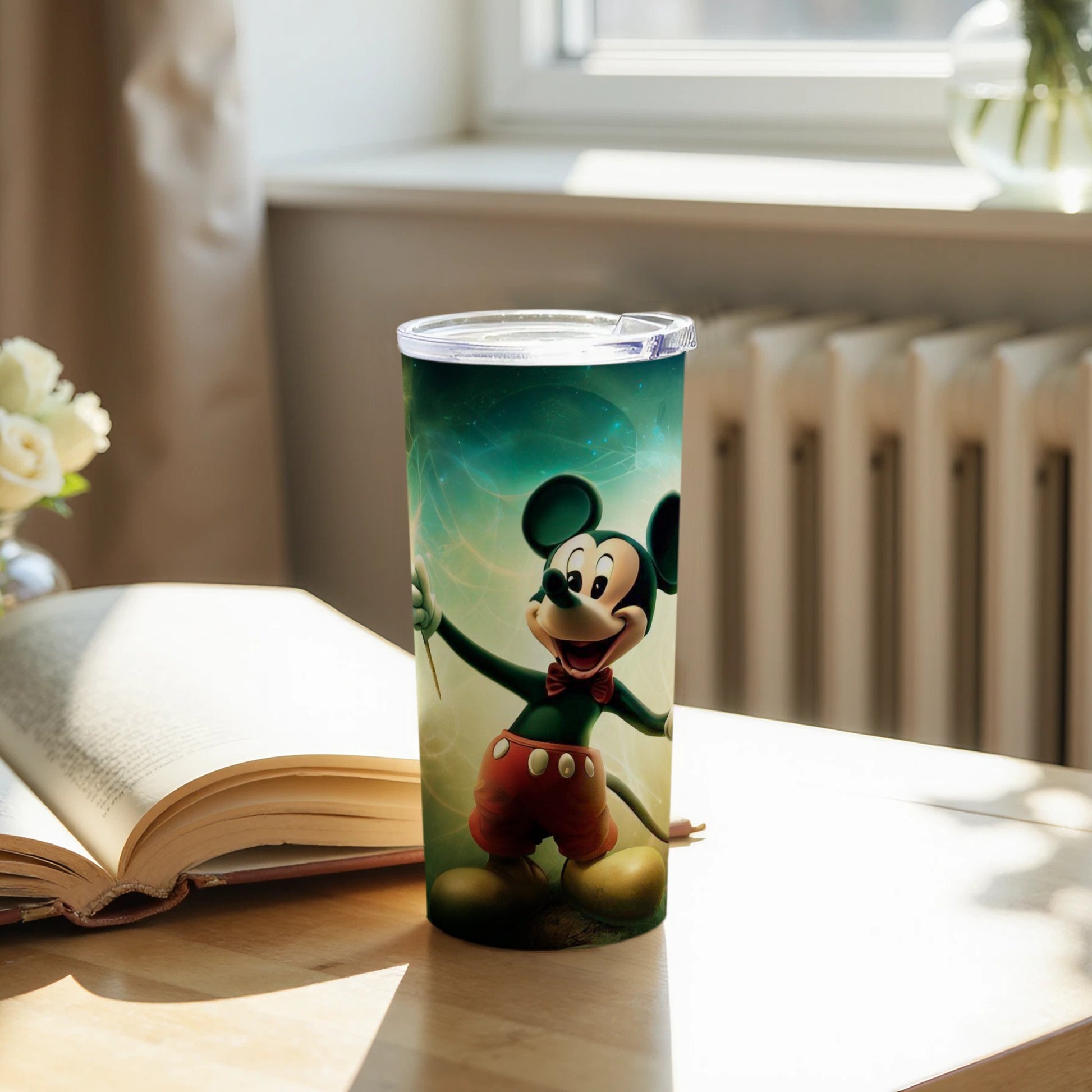 Mickey Mouse Travel Cup with Cute Cartoon Design