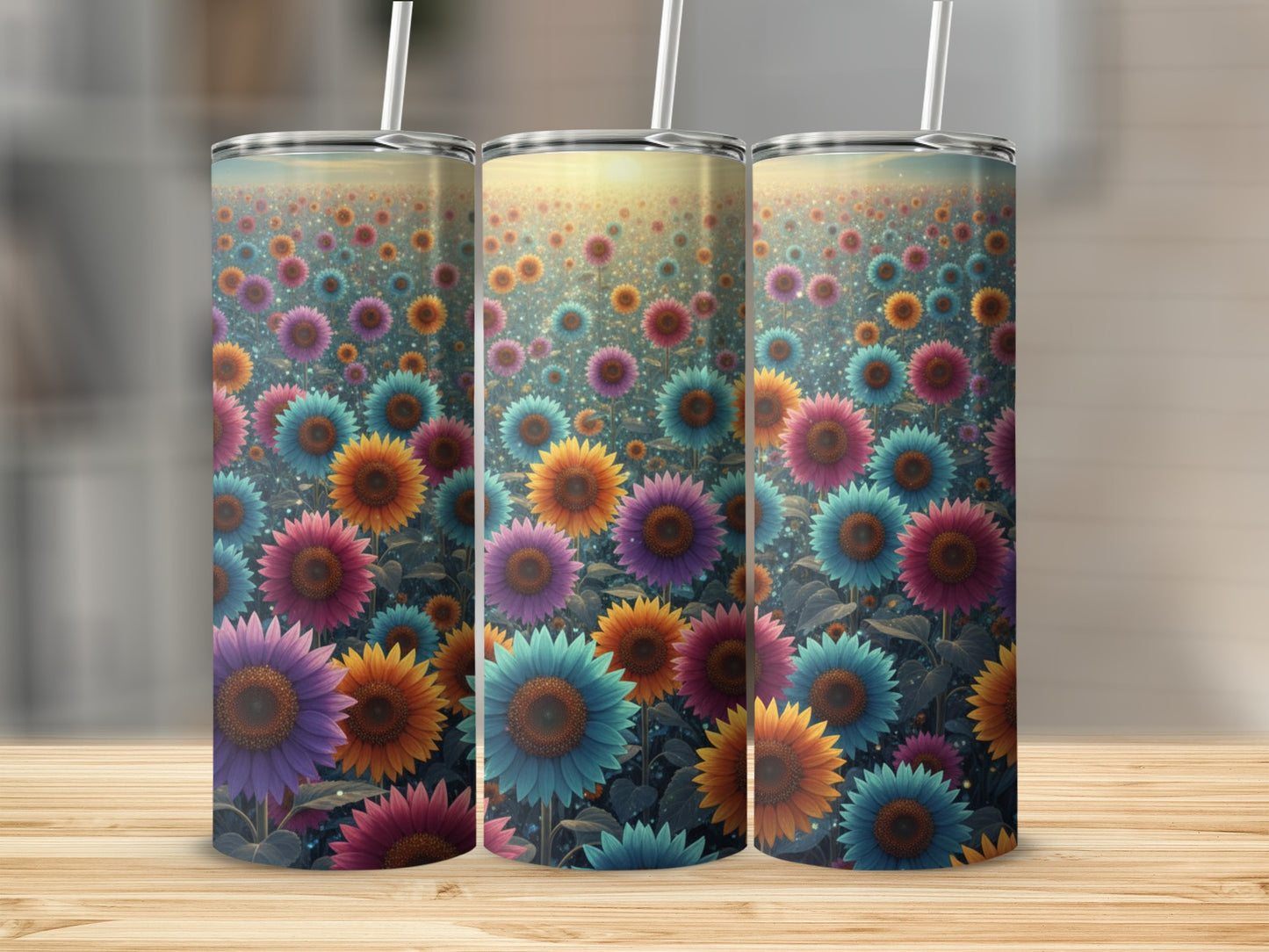 Vibrant Floral Design Insulated Tumbler Product