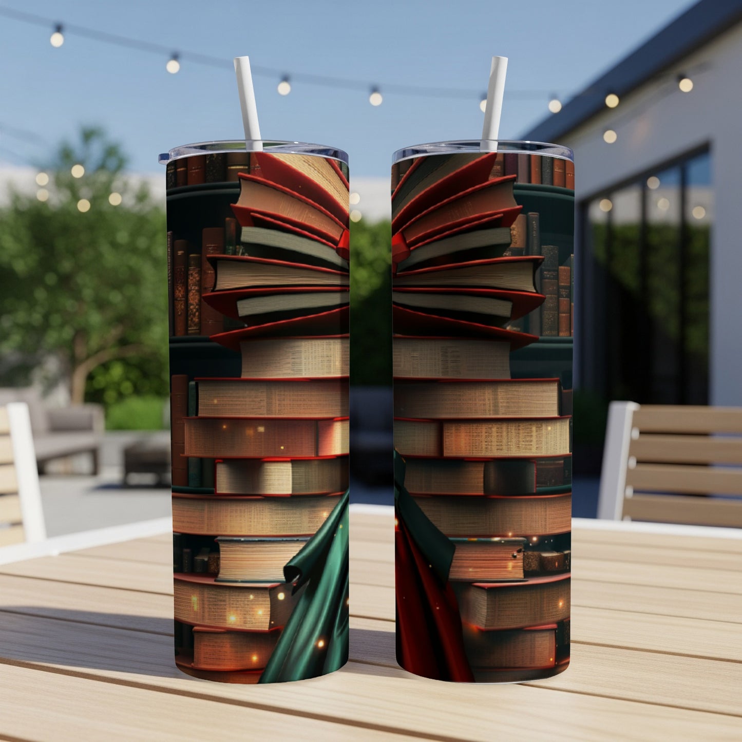 Stack of antique books with a green cloth draped over them.