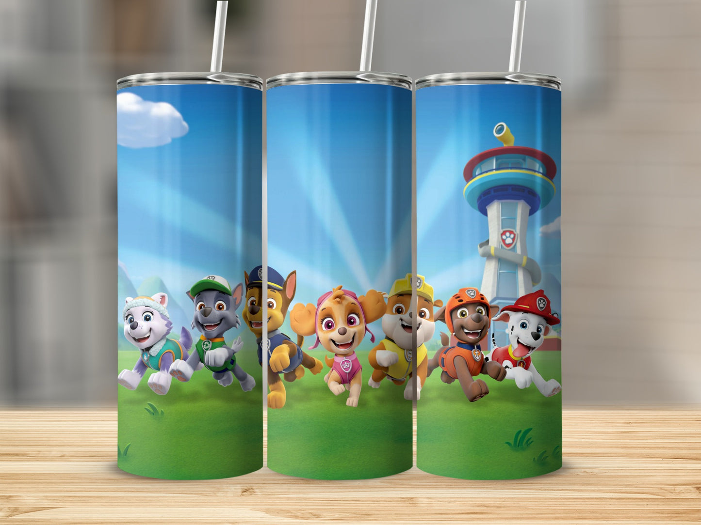 Colorful Paw Patrol Characters Tumbler Cup for Kids