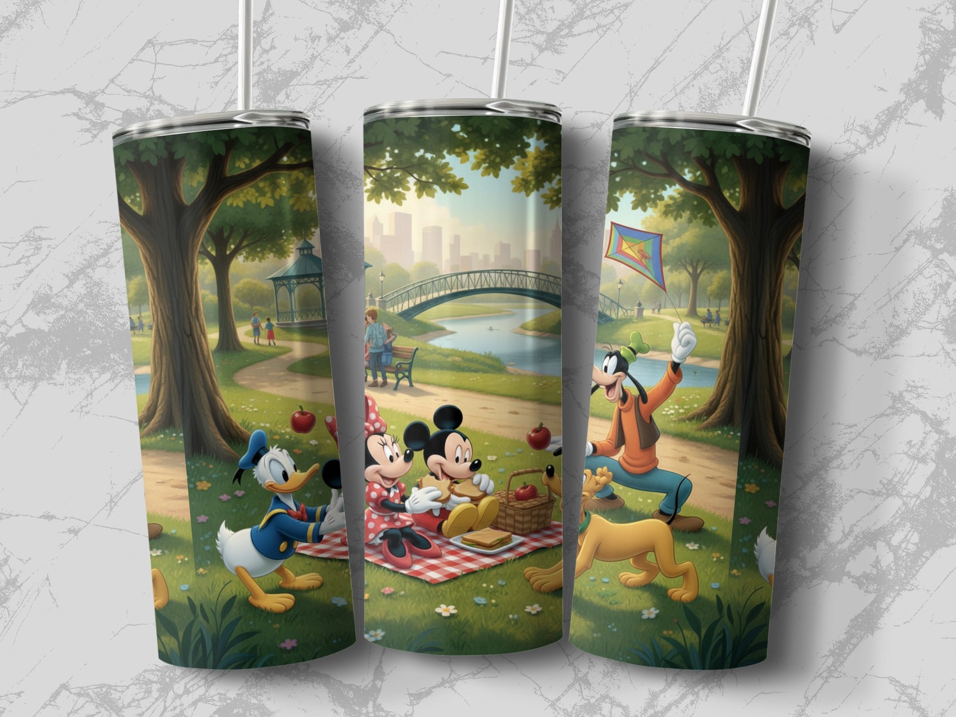 Disney Park Picnic Design Tumbler for Outdoor Fun