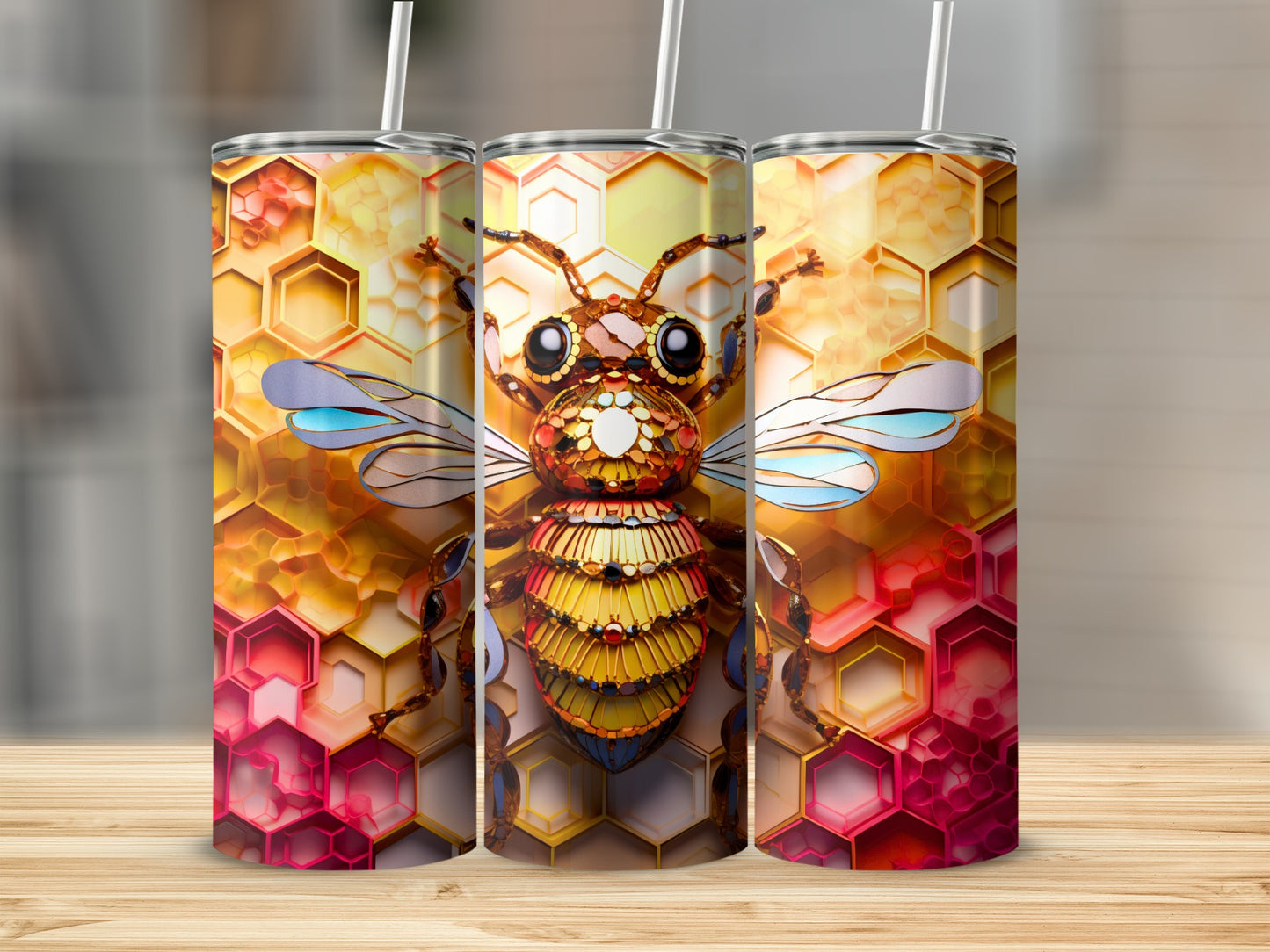 Artistic Mosaic Bee Golden Honeycomb Hexagon Tumbler product type
Bee
Honeycomb
Hexagon
Mosaic Art
Stained Glass
Artistic Design
Jewel Bee
Vibrant Colors
Golden Yellow
Red Pink
Insect Art
Nature Inspired
Geometric Pattern
Abstract Style
Shiny Finish
Bumble Bee
Honey Lover
Tumbler Cup
Unique Gift
Drink Container