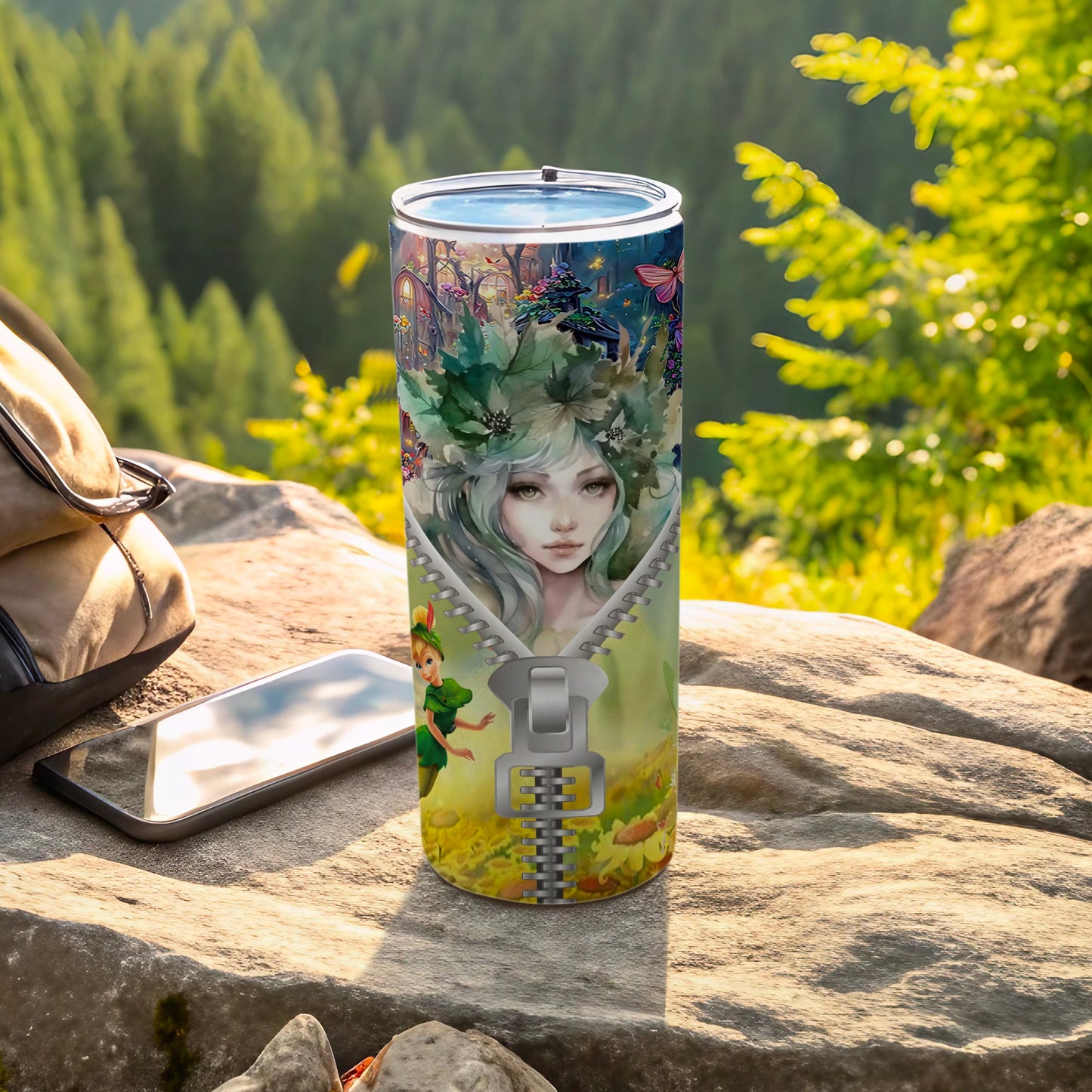 Fantasy Art Forest Landscape Insulated Tumbler Cup