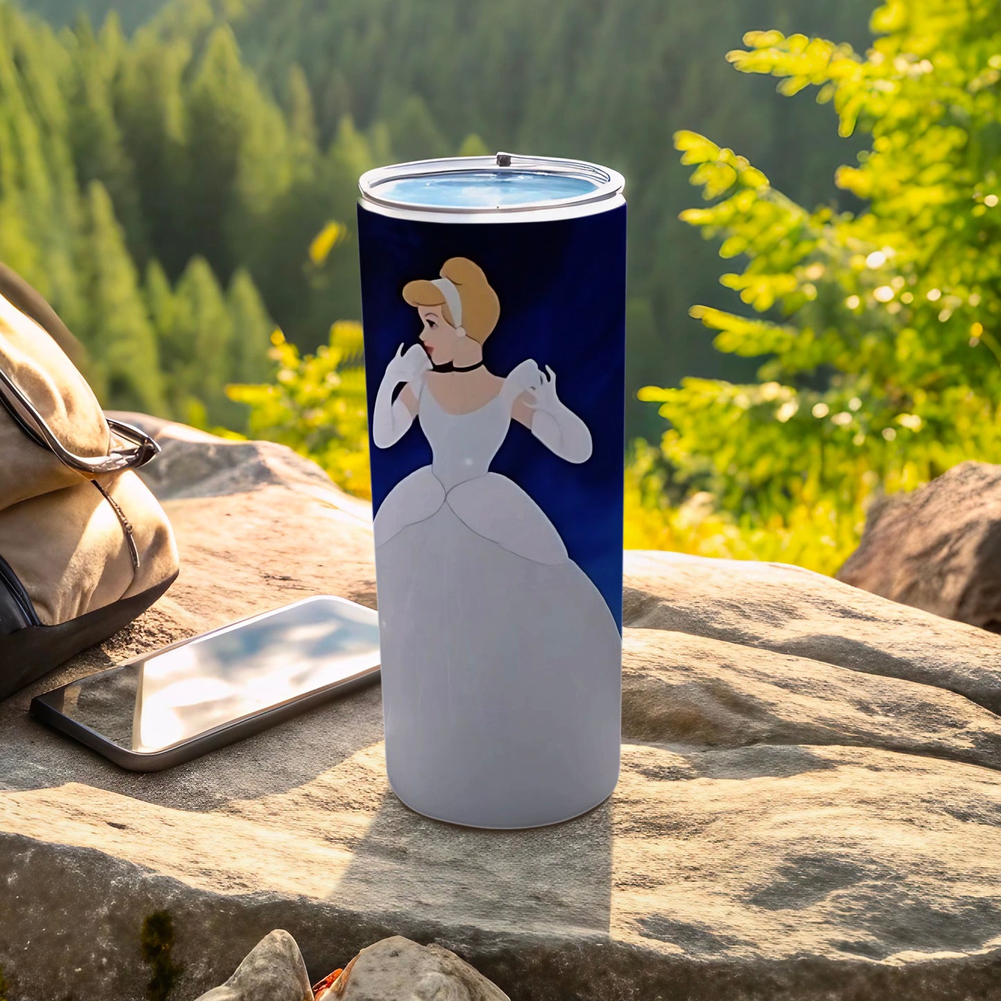 Elegant Princess Design Tumbler for Outdoor Adventures