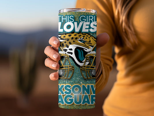 This Girl Loves Jacksonville Jaguars Football Team Tumblers