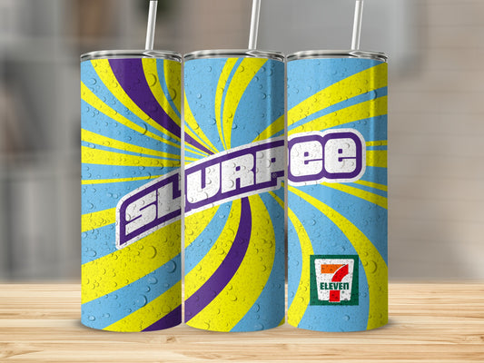 Slurpee 7-Eleven blue yellow purple ray tumbler product type