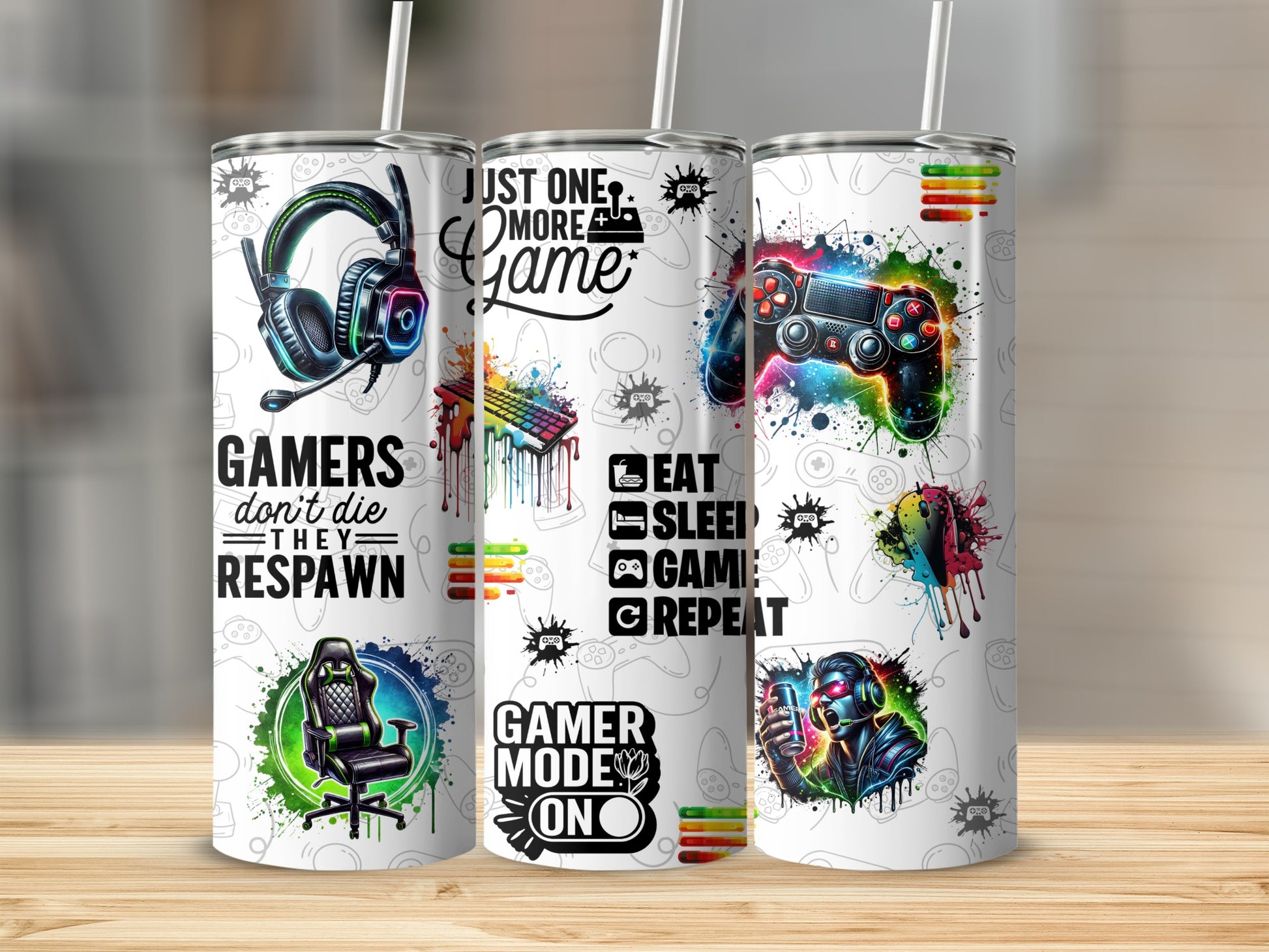 Gamer Mode On Themed Custom Stainless Steel Tumbler