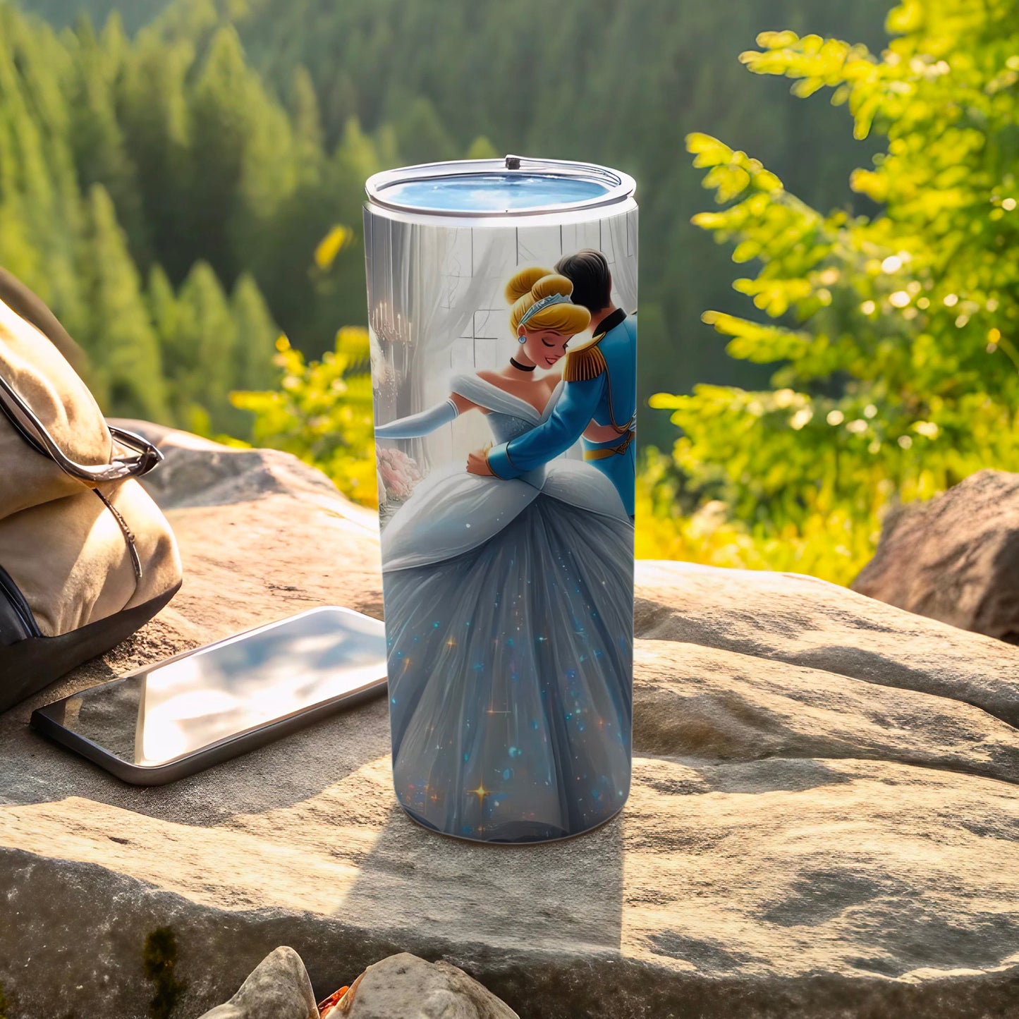 Cinderella and Prince Charming Tumbler 20oz Stainless Steel