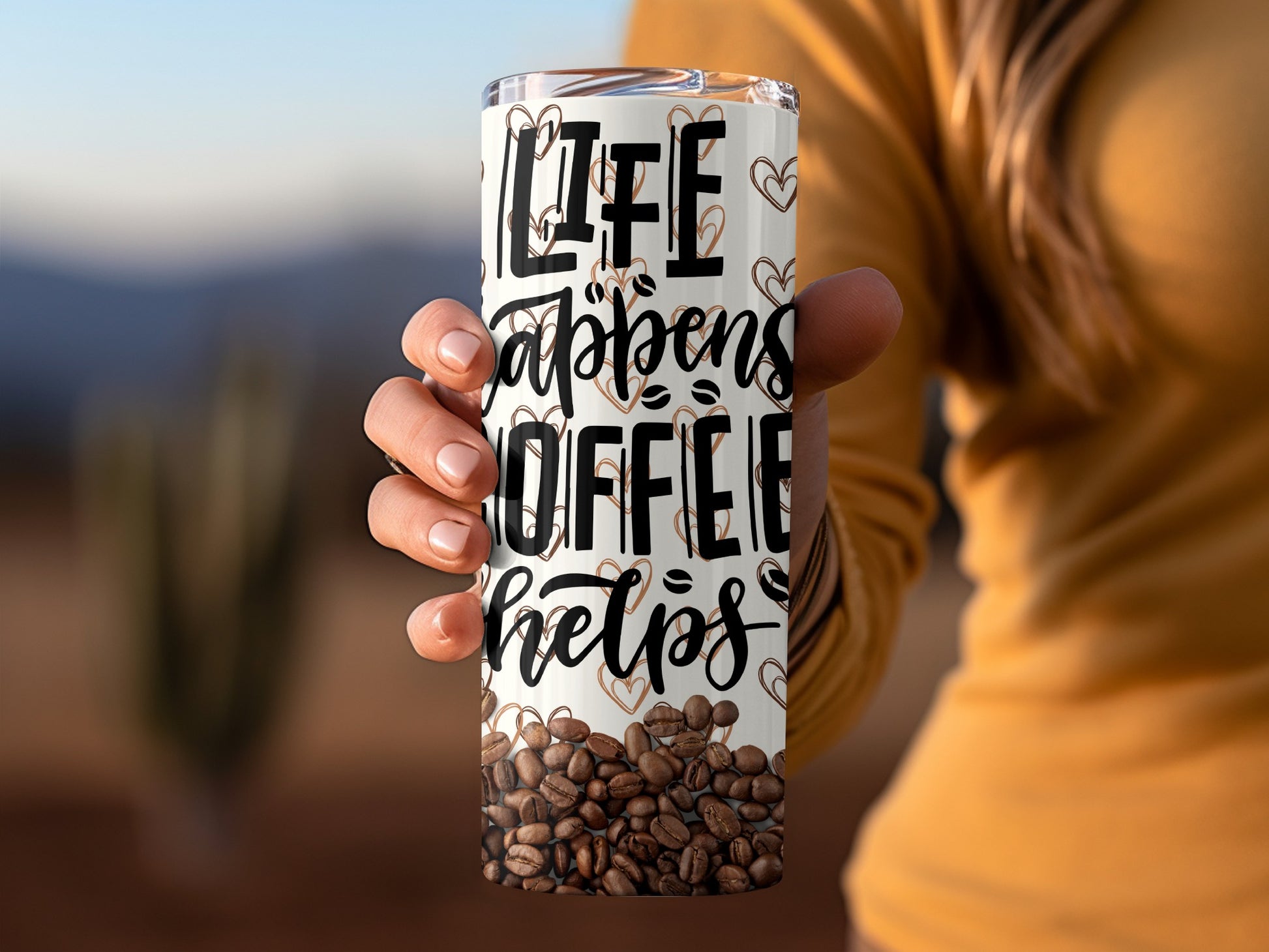 Life Happens Coffee Helps Insulated Travel Mug