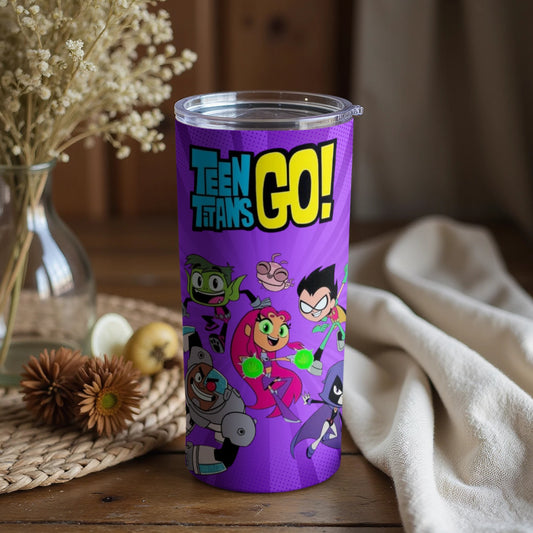 Teen Titans Go Characters Colorful Insulated Tumbler