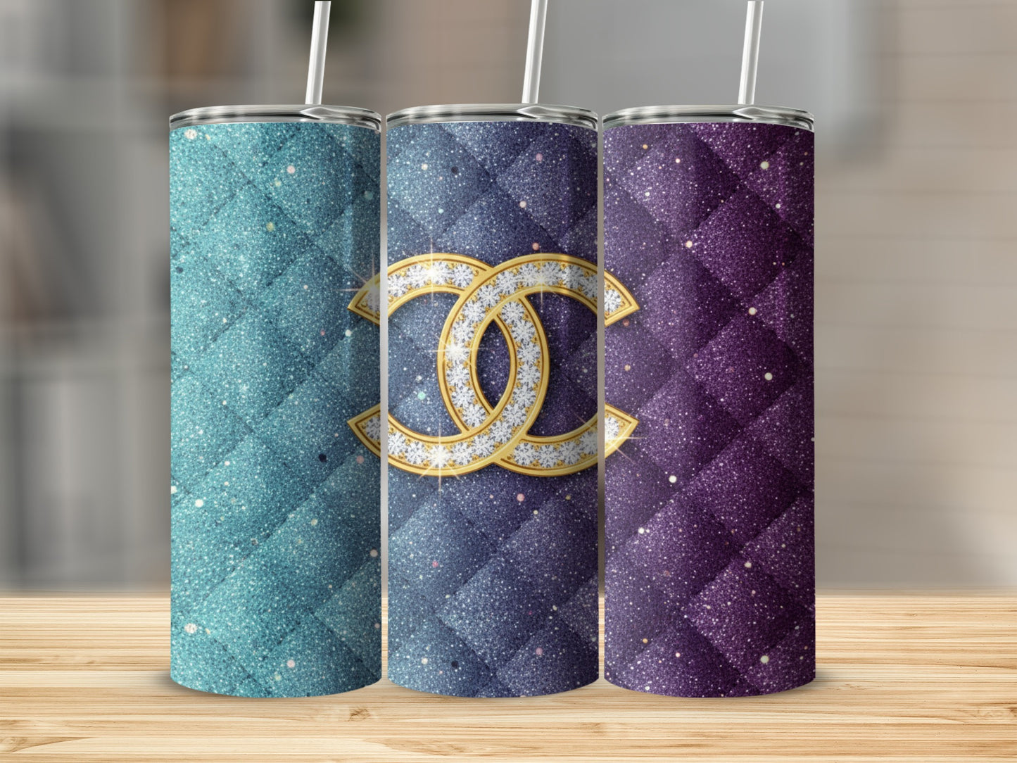 Sparkling Gradient Plus Double-C Design Premium Tumbler