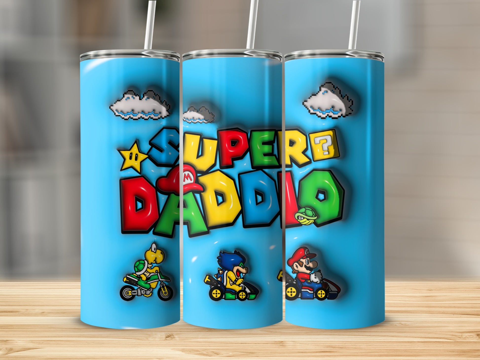Super Daddio Video Game Themed Tumbler Cup