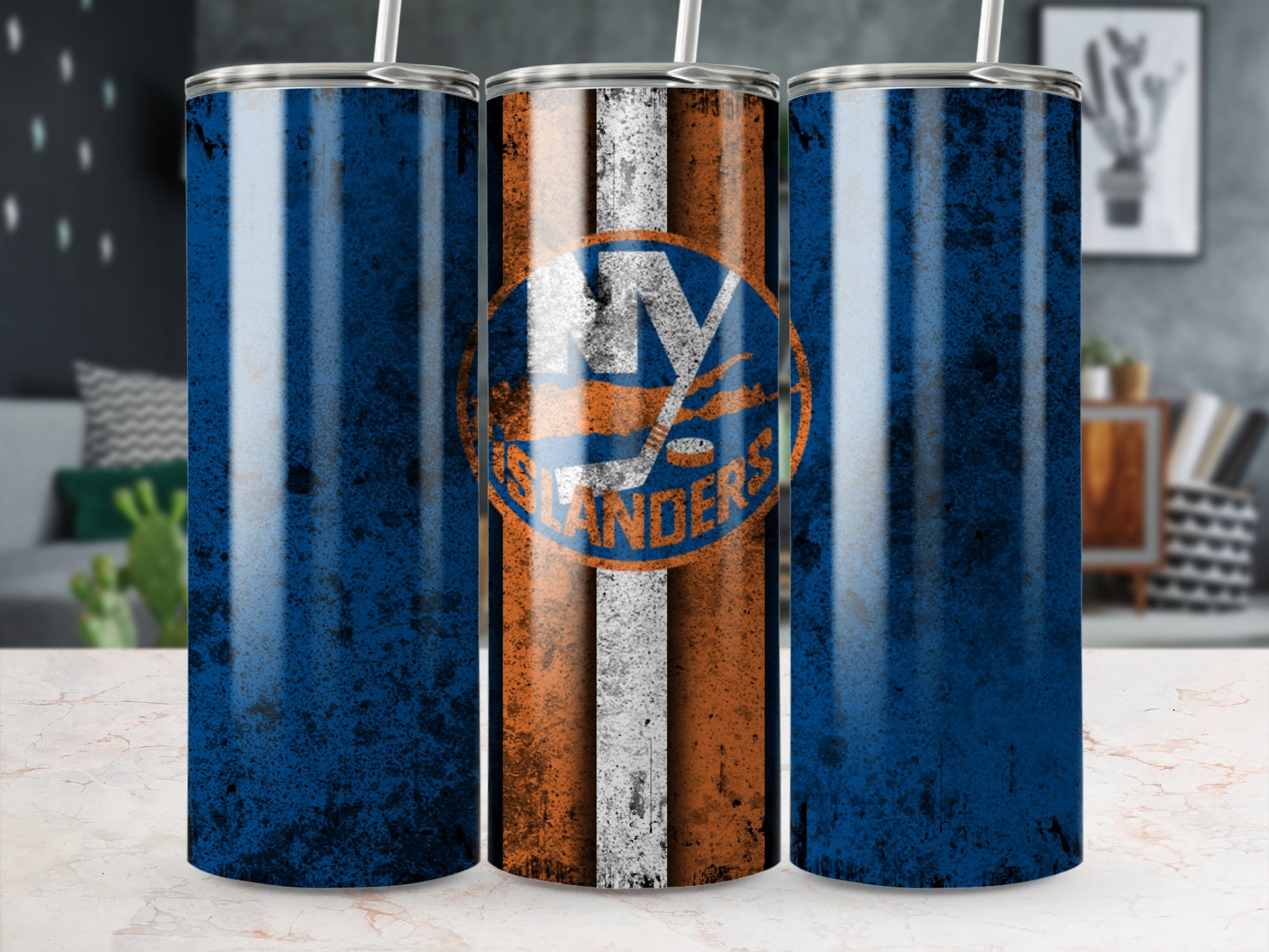 New York Islanders Rusty Style Design Tumbler Cup