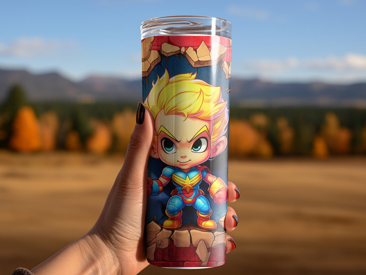 Colorful Superhero Tall Tumbler for Everyday Use
