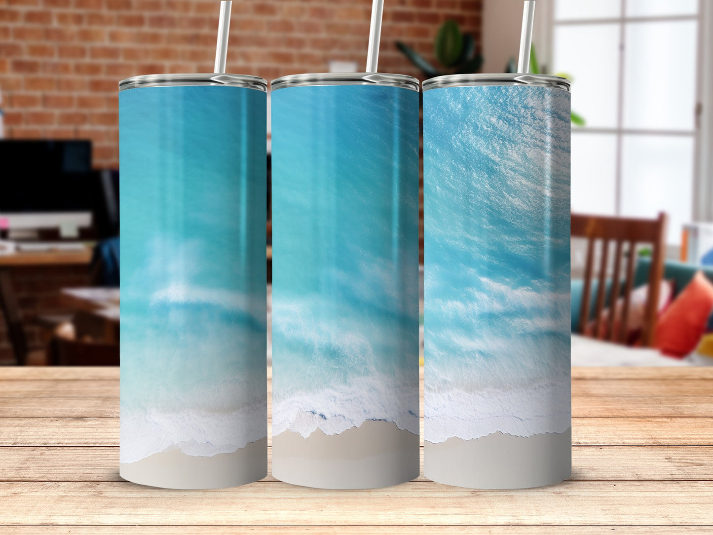 Blue Ocean Beach Waves Sand Skinny Tumbler product type
Tumbler, Skinny Tumbler, Beach, Ocean, Waves, Sand, Blue, Aqua, Seascape, Coastal, Summer, Travel, Vacation, Drinkware, Hydration, Gift, Insulated, Nature, Aerial View, Shore