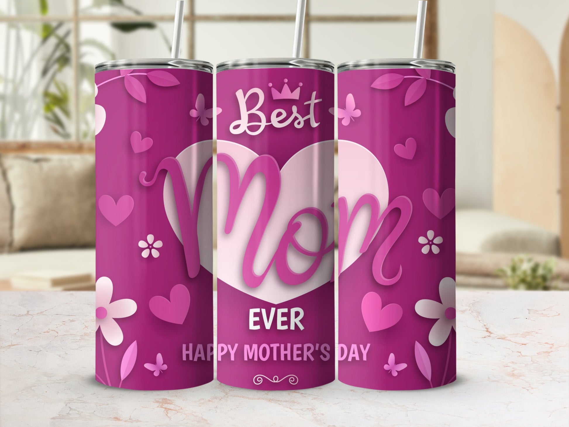 Best Mom Ever Happy Mother's Day tumbler