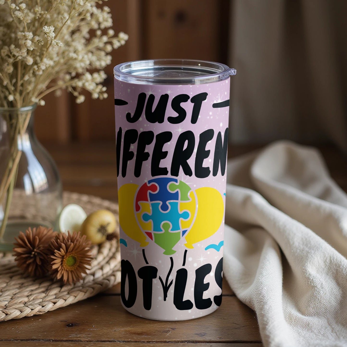 Just Different Autism Awareness Tumbler