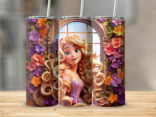 Floral Princess Themed Tumbler for Daily Use