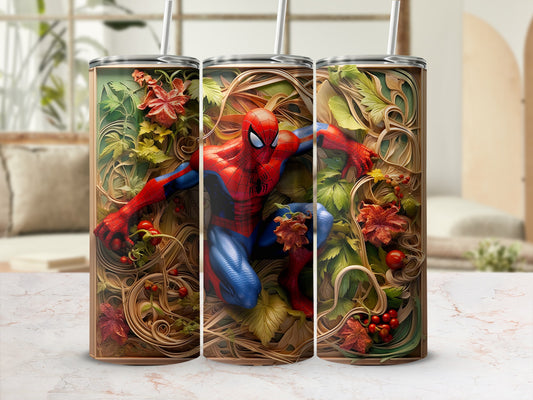 Spider Man Theme Custom Tumbler with Straw Product
