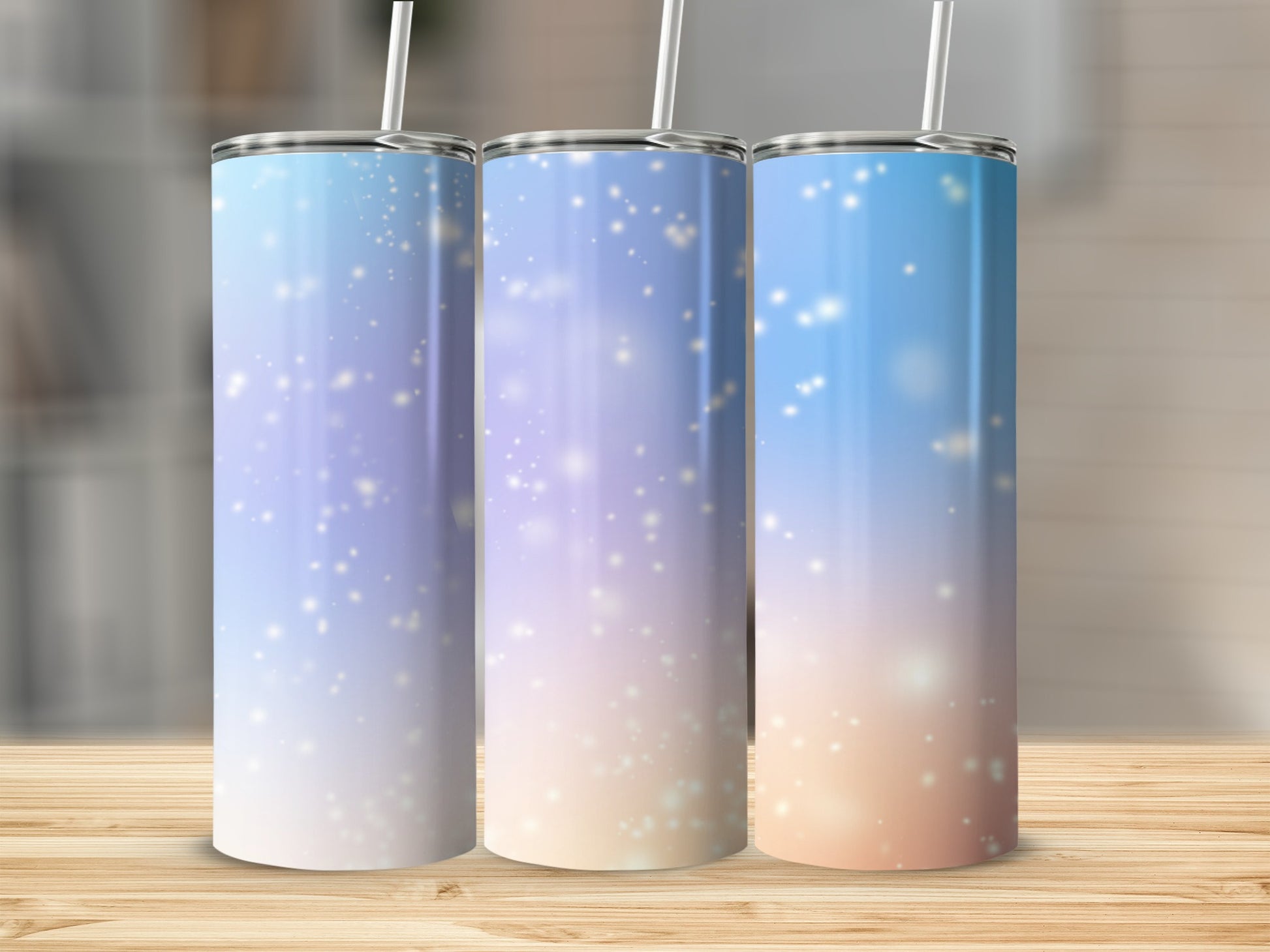 Sparkling Gradient Blue and Purple Tumbler Product