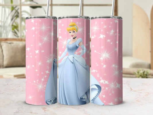 Cinderella Magic Sparkle Pink Stainless Steel Tumblers