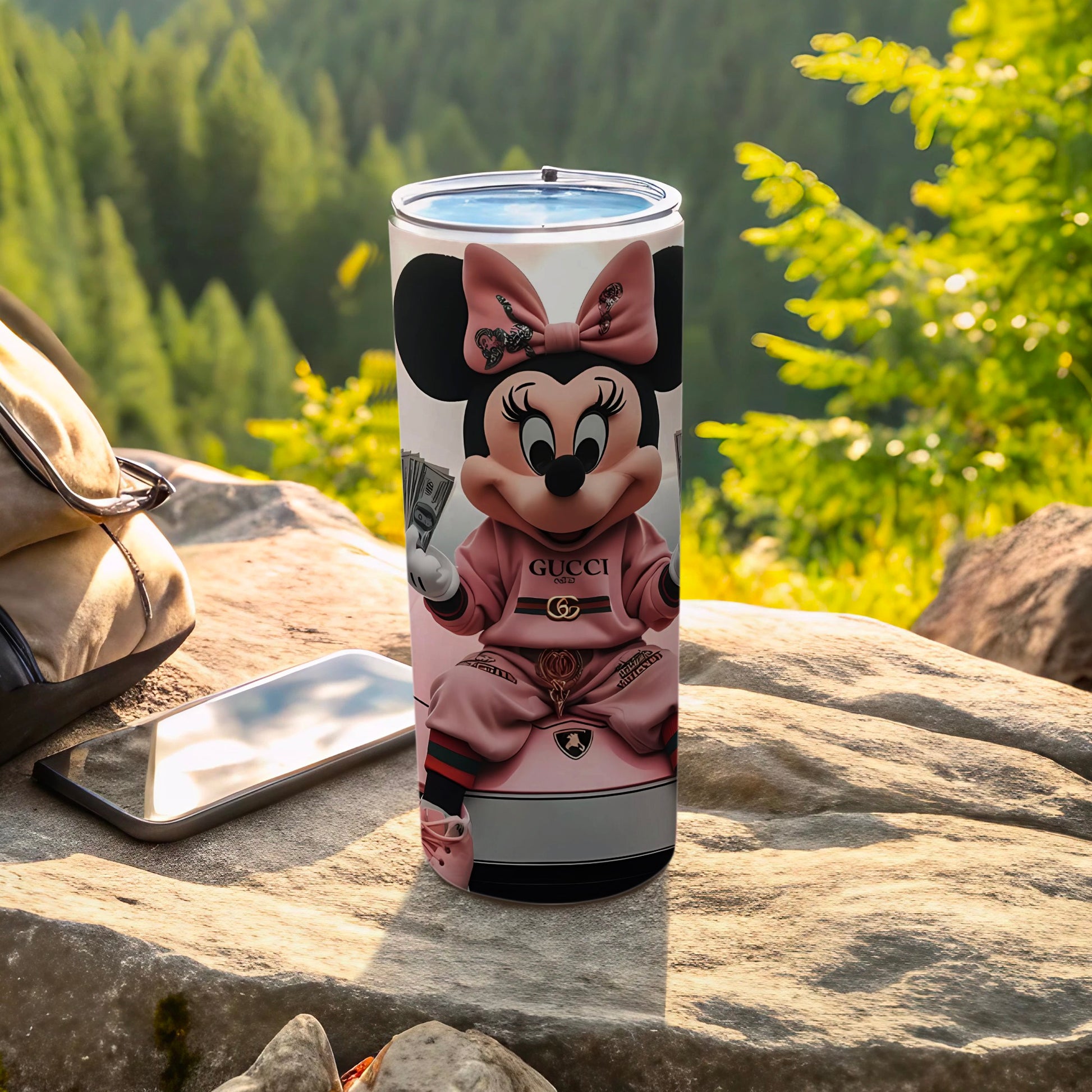 Minnie Mouse Gucci Cute Printed Tumbler for Outdoors