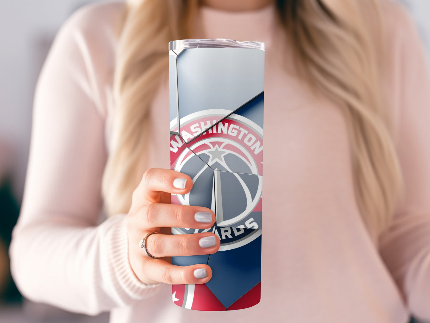 Washington Wizards Shattered Logo Geometric Design Tumblers
