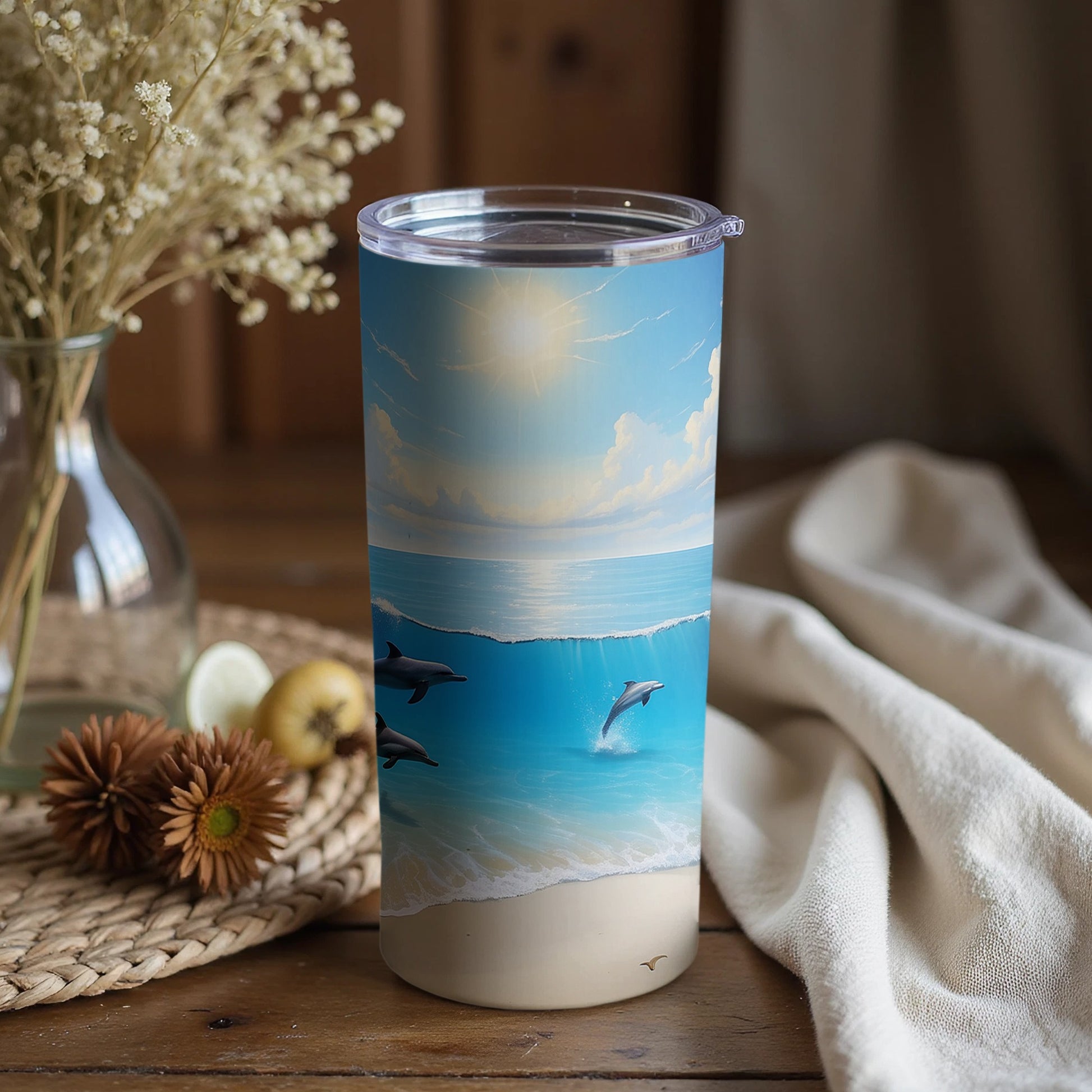 Dolphin Paradise Scenic Tumbler for Beach Lovers