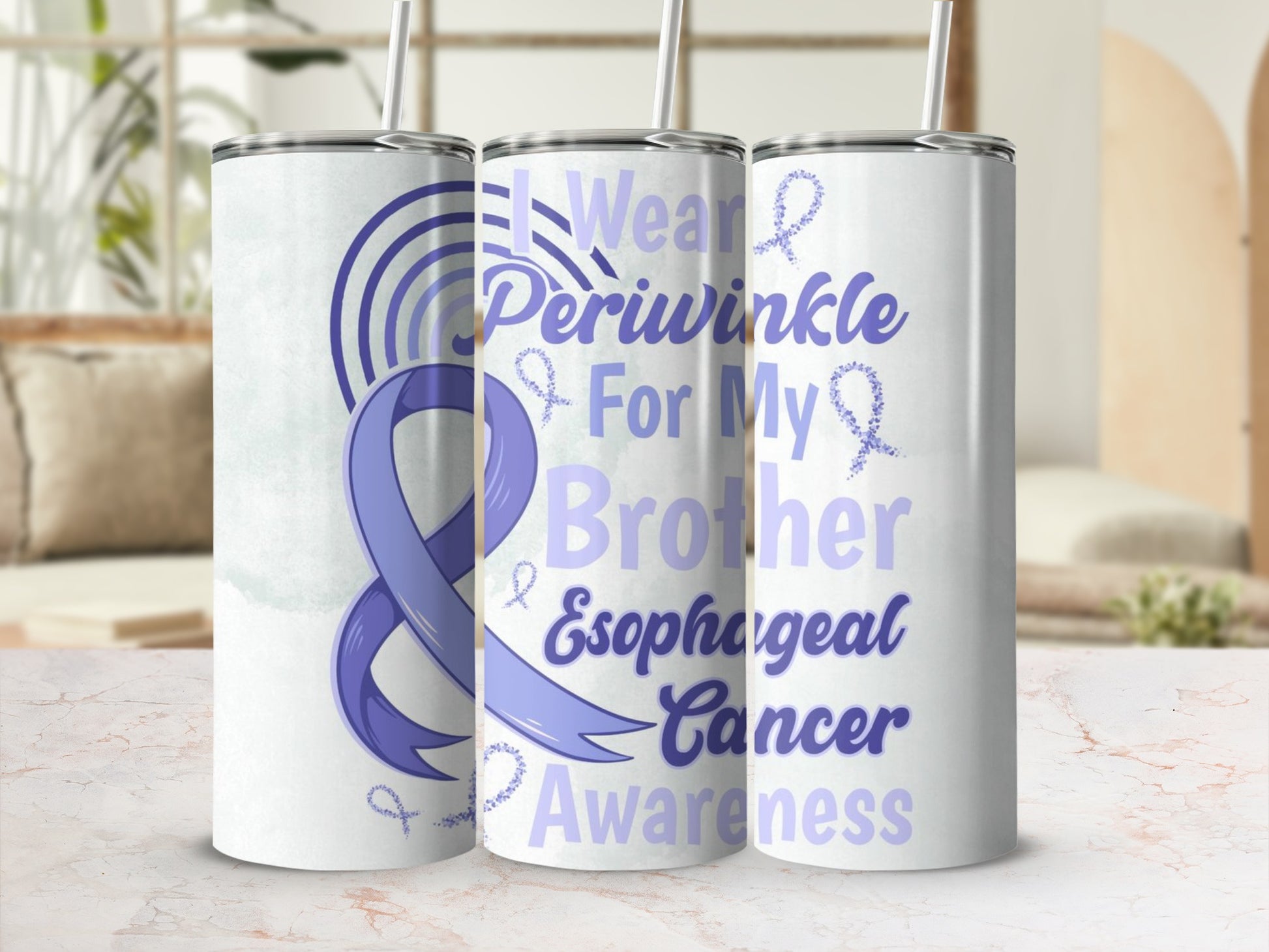 I Wear Periwinkle Esophageal Cancer Awareness Tumbler