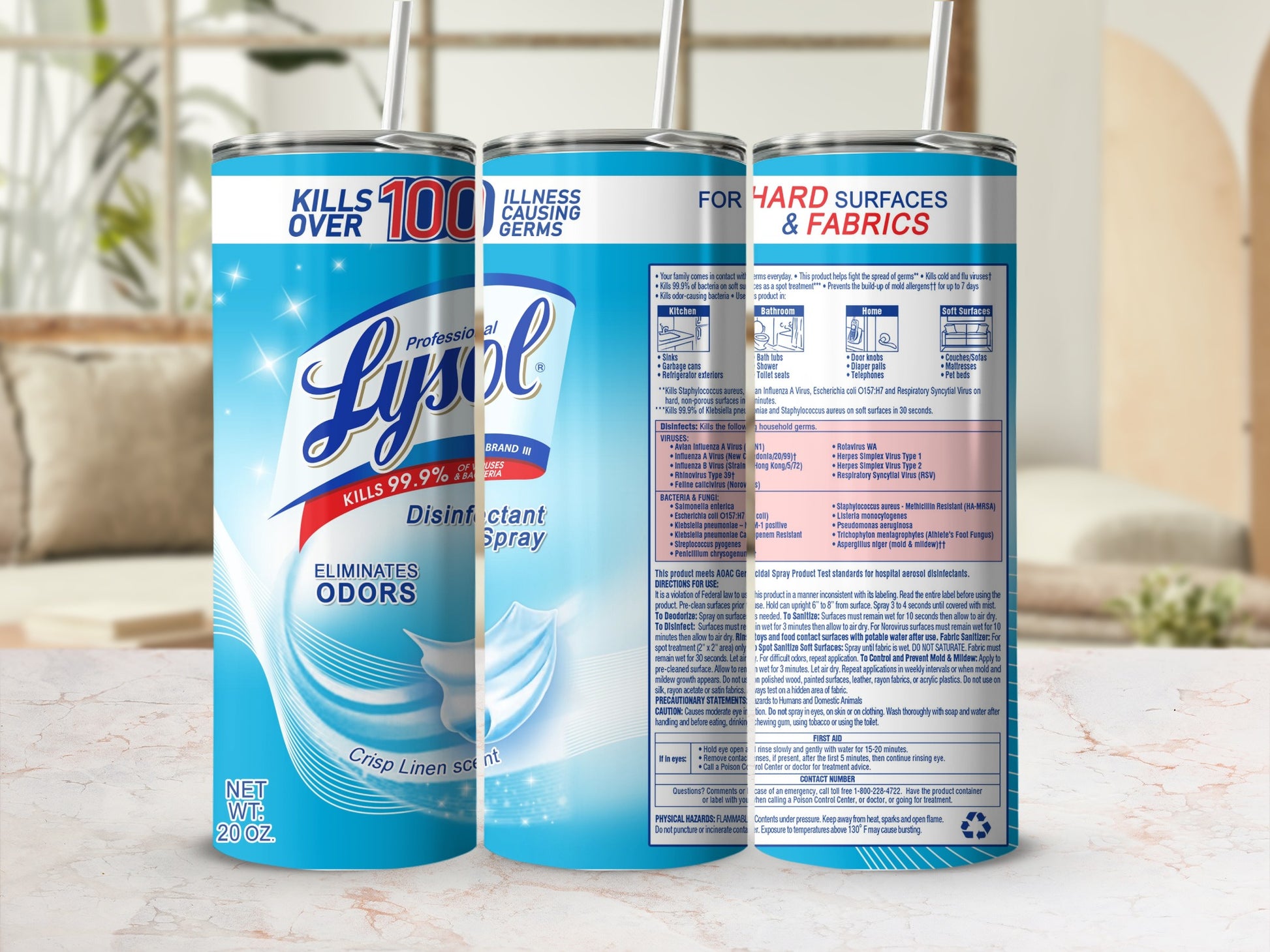 Lysol Professional Disinfectant Spray Eliminates Odors Crisp Linen product type