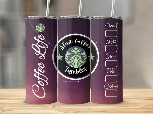 Coffee Life Star Coffee Tumbler Customizable Drink Container