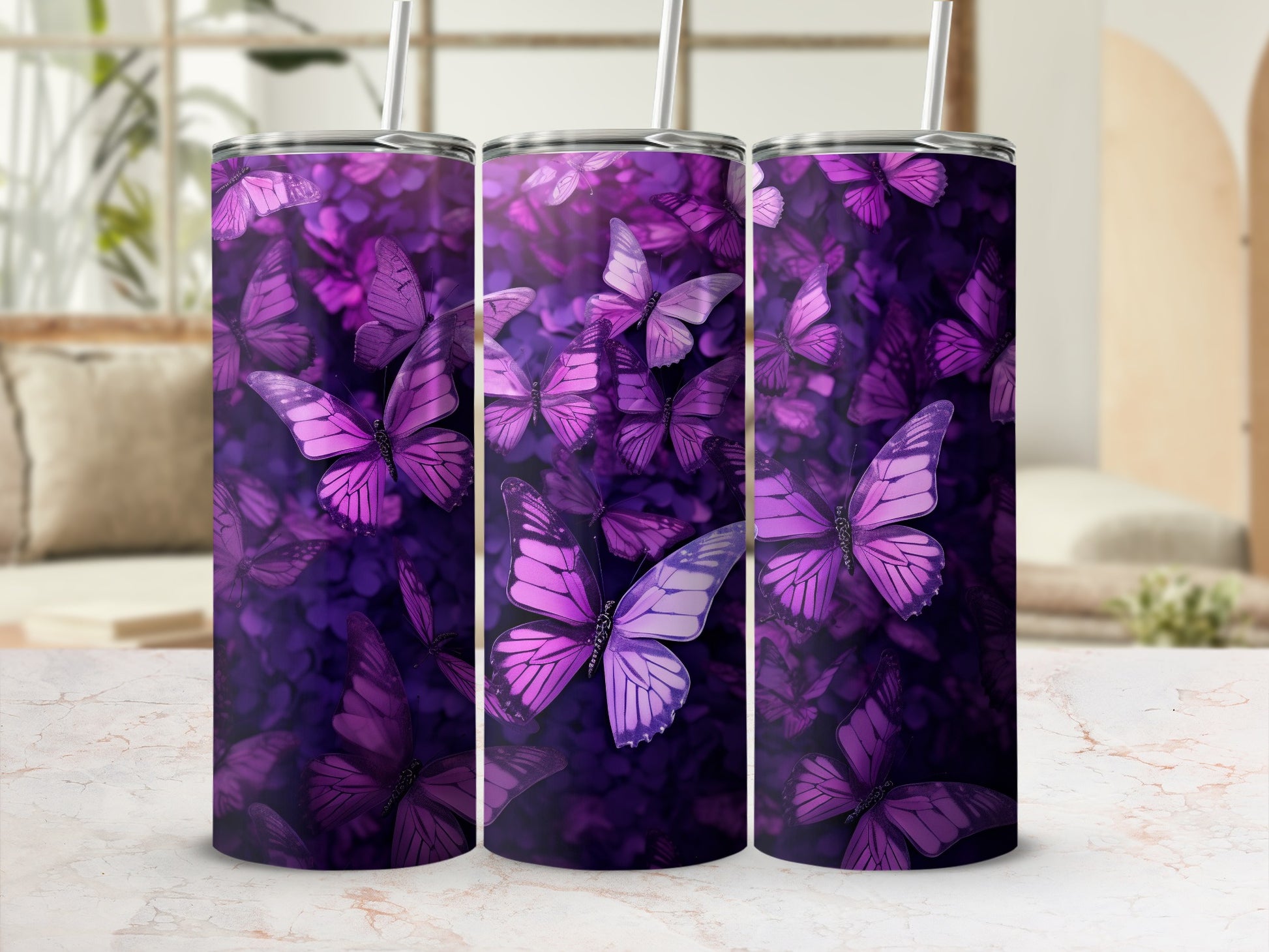 Enchanting Purple Butterfly Scene Tumbler product type
Purple butterfly, Butterfly design, Tumbler, Drinkware, Gift idea, Nature pattern, Animal print, Purple color, Vibrant purple, Elegant design, Unique tumbler, Butterfly art, Spring pattern, Drink holder, Custom tumbler, Trendy design, Aesthetic tumbler, Insect motif, Purple wings, Fluttering butterflies