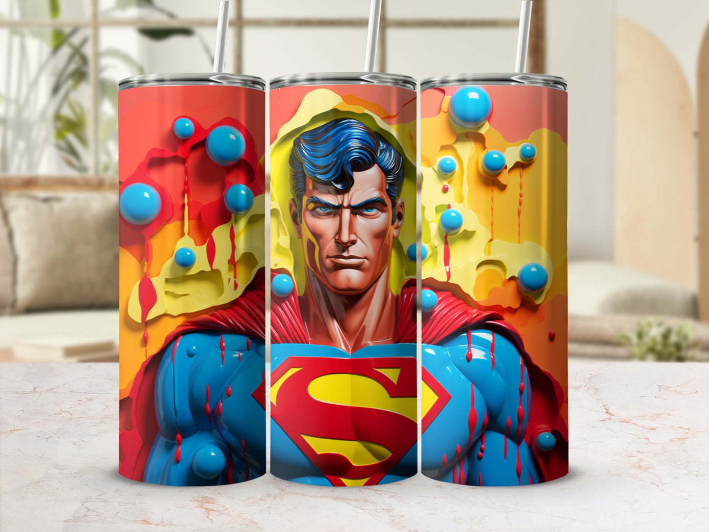 Vibrant Comic Book Hero Design Tumblers 20oz Cup