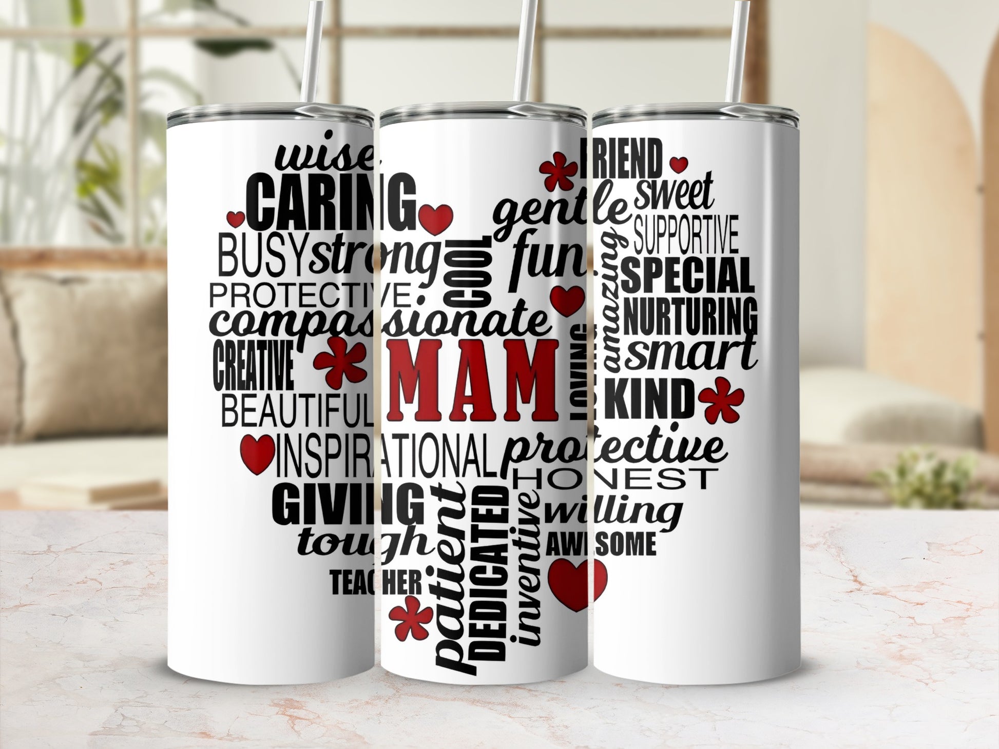 Inspirational Words Design MAM Tumbler Cup