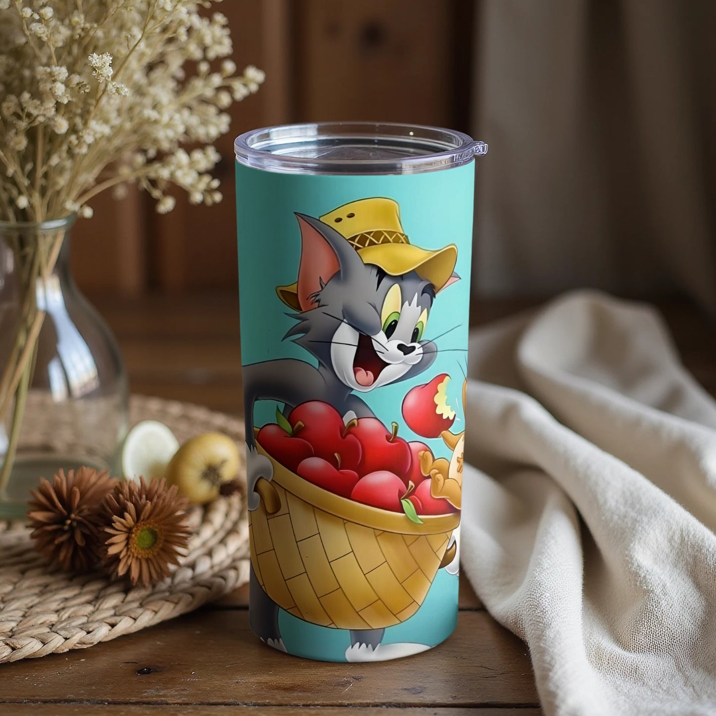 Tom Character with Basket of Apples Tumbler