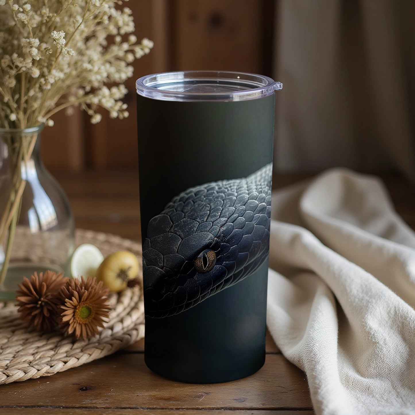 Black Snake Eye Intense Look Unique Tumbler product type
Snake Eye, Black Snake, Reptile Design, Animal Print, Dark Aesthetic, Intense Gaze, Unique Tumbler, Travel Mug, Drinkware Cup, Insulated Bottle, Gothic Style, Serpent Pattern, Mysterious Decor, Wildlife Art, Nature Inspired, Drink Container, Eye Catching, Gift Item, Exotic Animal, Scales Detail