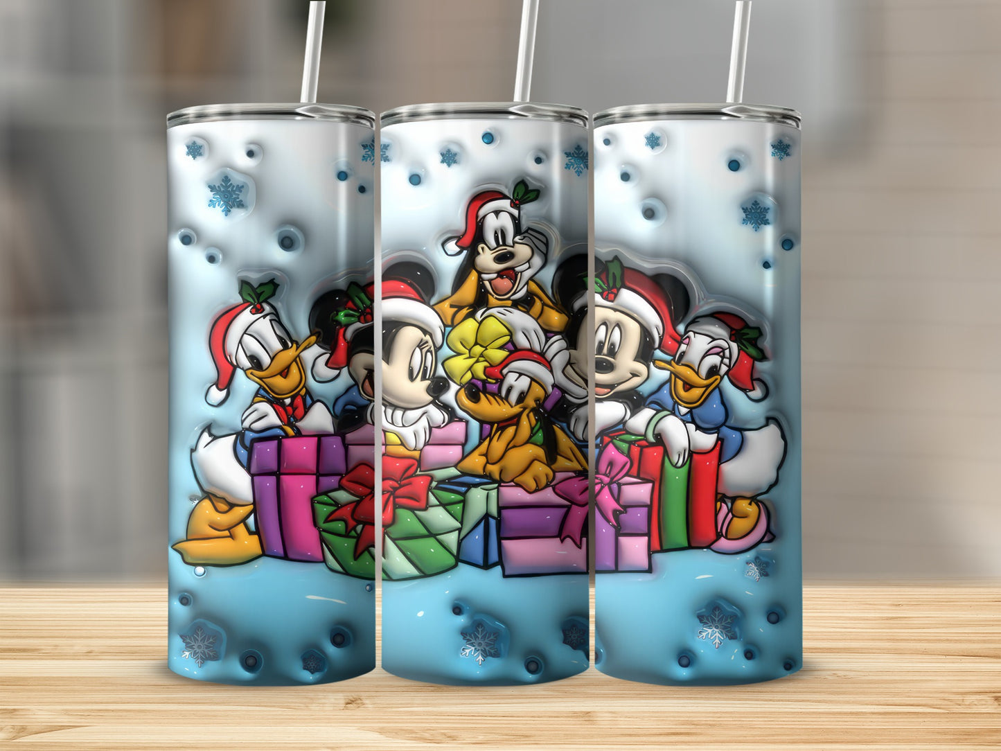 Festive Characters Christmas Present Design Tumbler