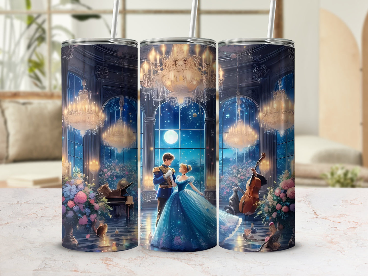 Enchanted Ballroom Scene Stainless Steel Tumbler