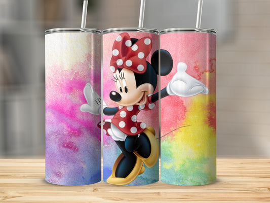 Cute Minnie Mouse Colorful Tumbler for Stylish Drinks