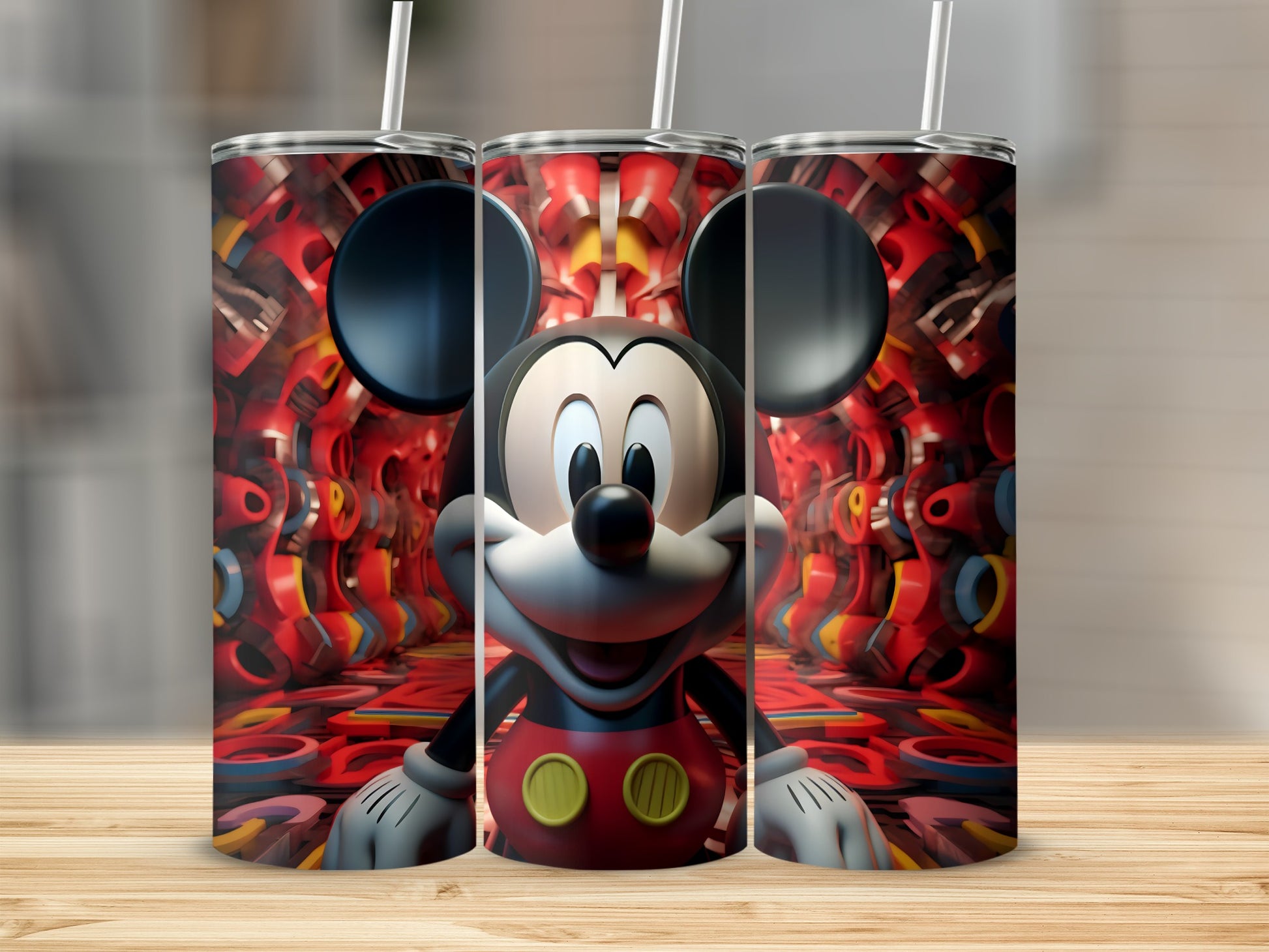 Vibrant Character Design Patterned Drinkware Cups