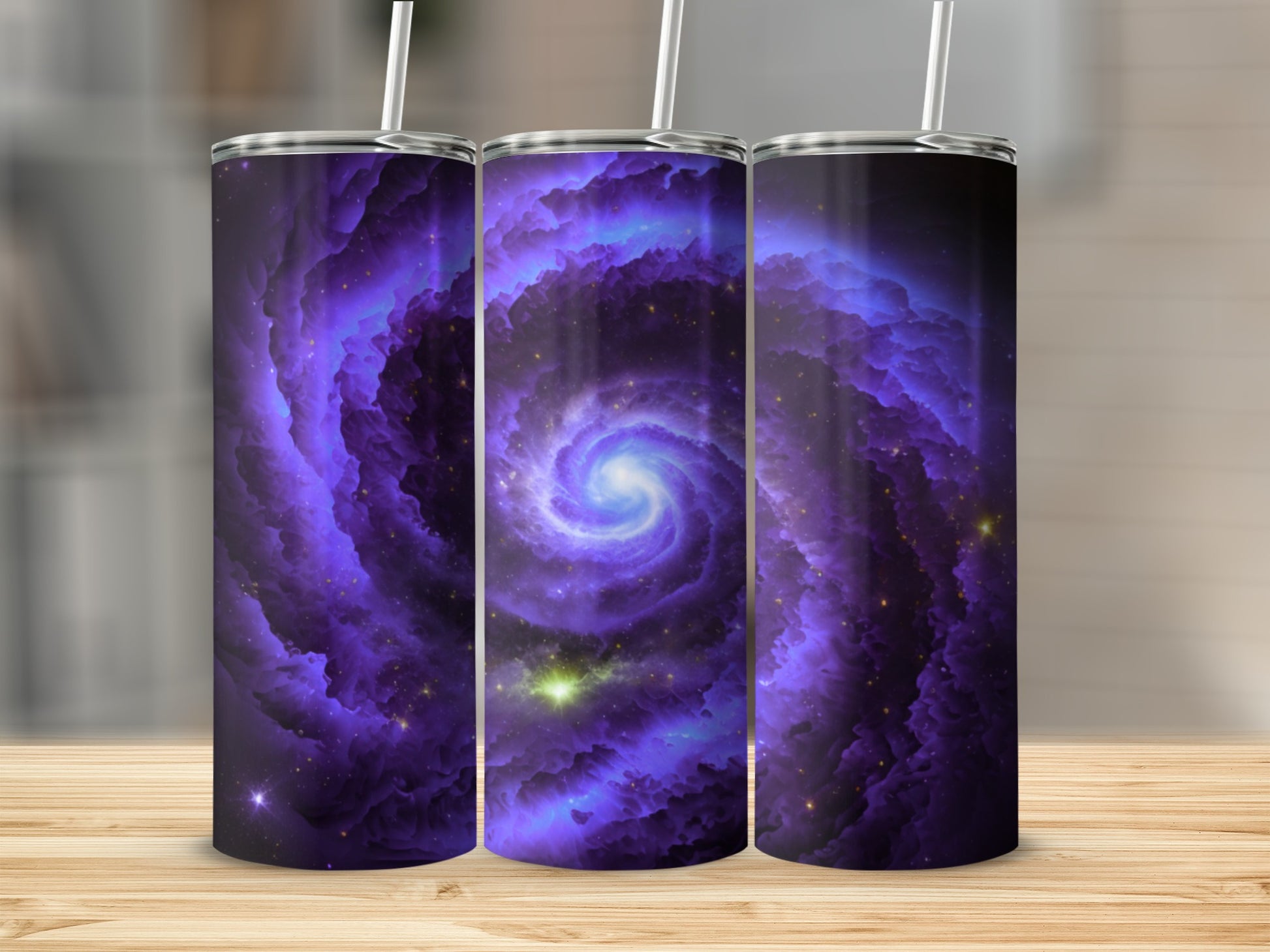 Purple Galaxy Spiral Design Tumbler Product