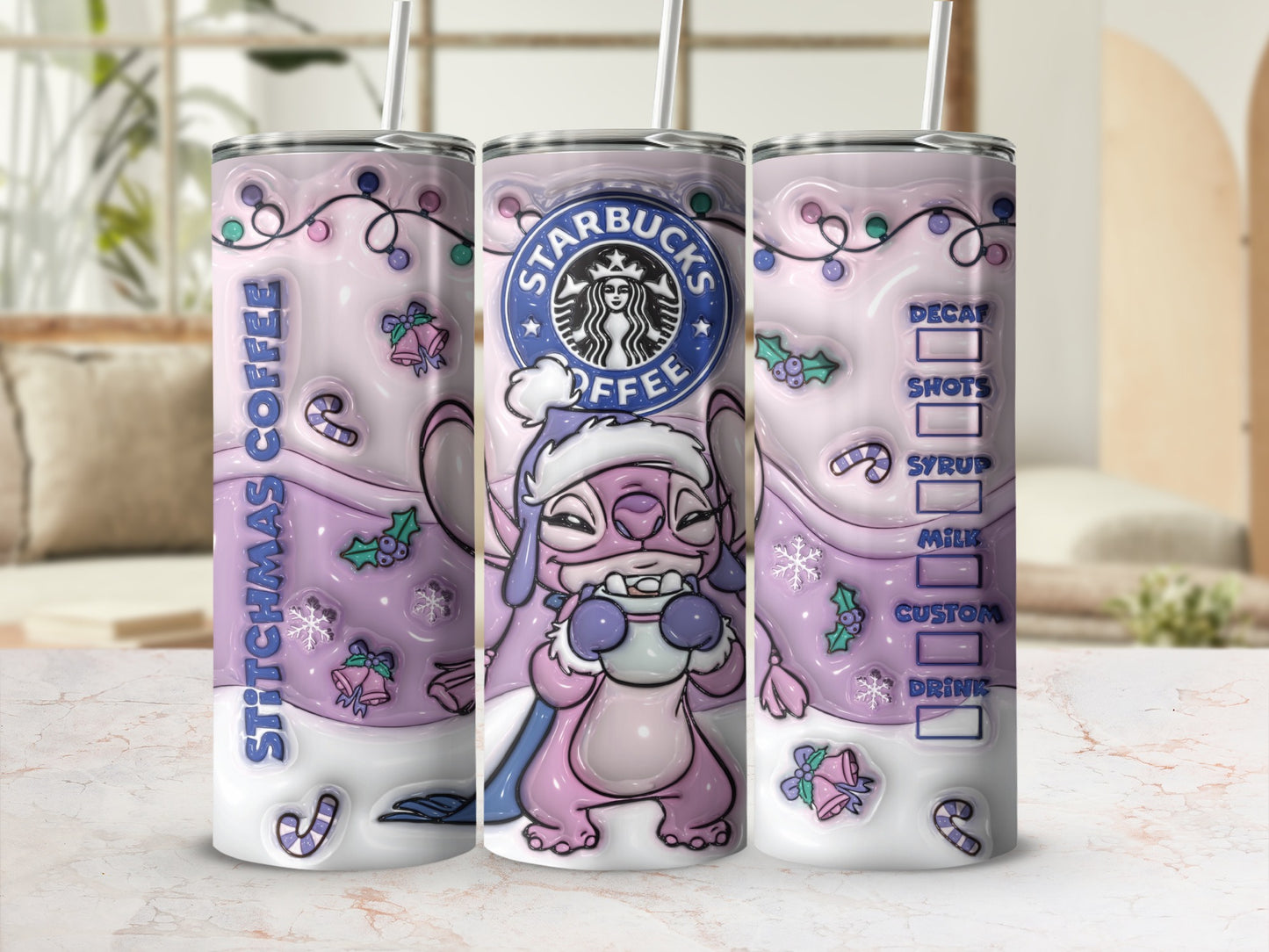 Stitchmas Coffee Starbucks Holiday Tumblers Gift