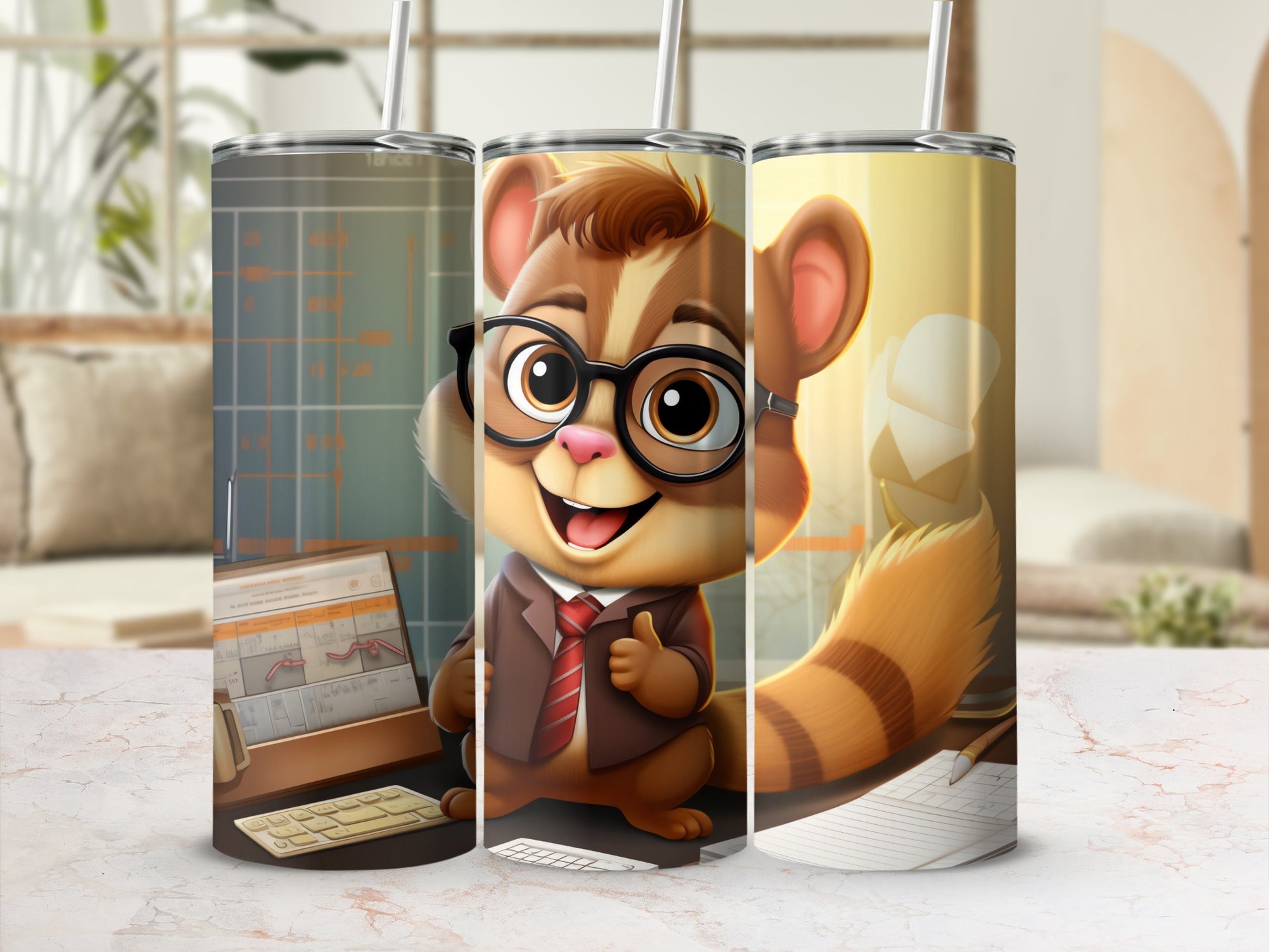 Smart Chipmunk Business Suit Office Desk Design product type