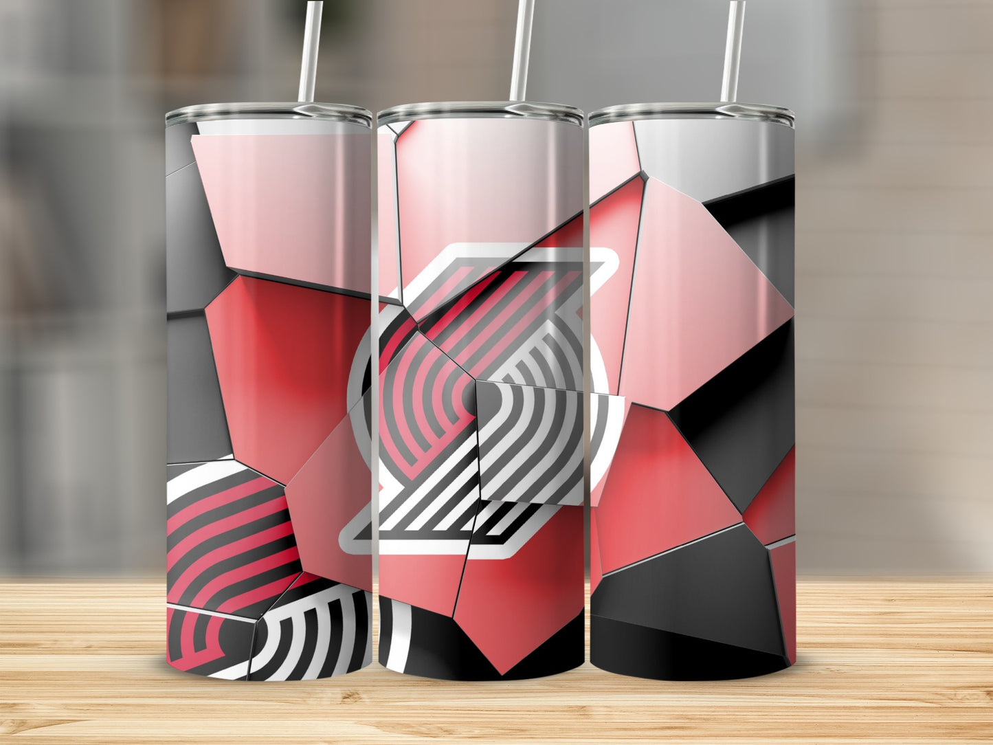 Abstract Portland Trail Blazers Logo Design Tumblers