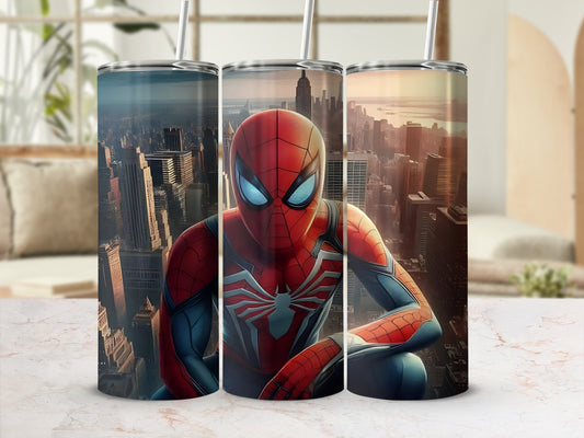 Spider-Man in New York City Skyline Tumbler Product