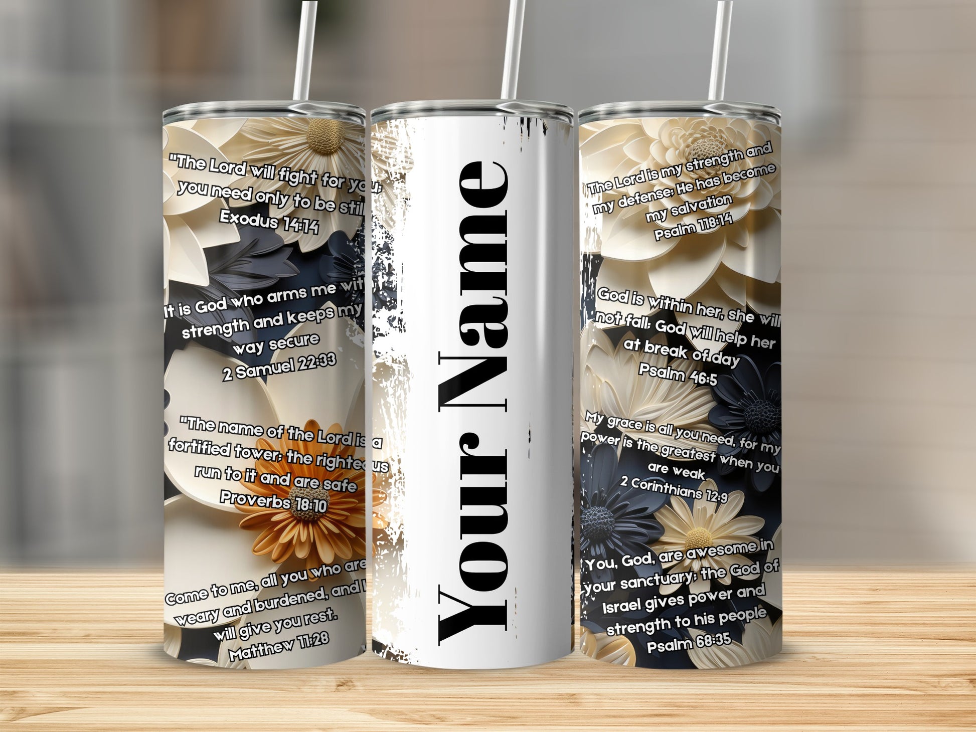 Customized Inspirational Bible Verse Tumbler