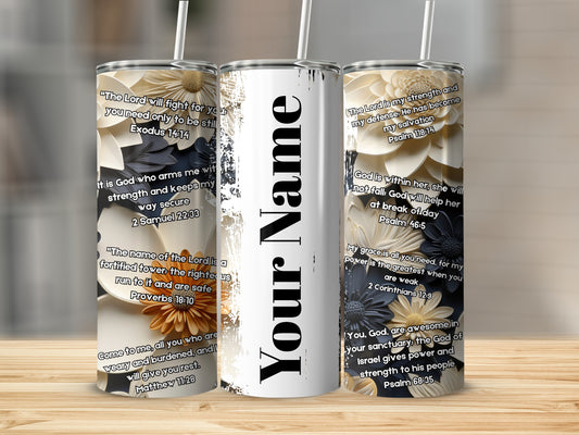 Customized Inspirational Bible Verse Tumbler