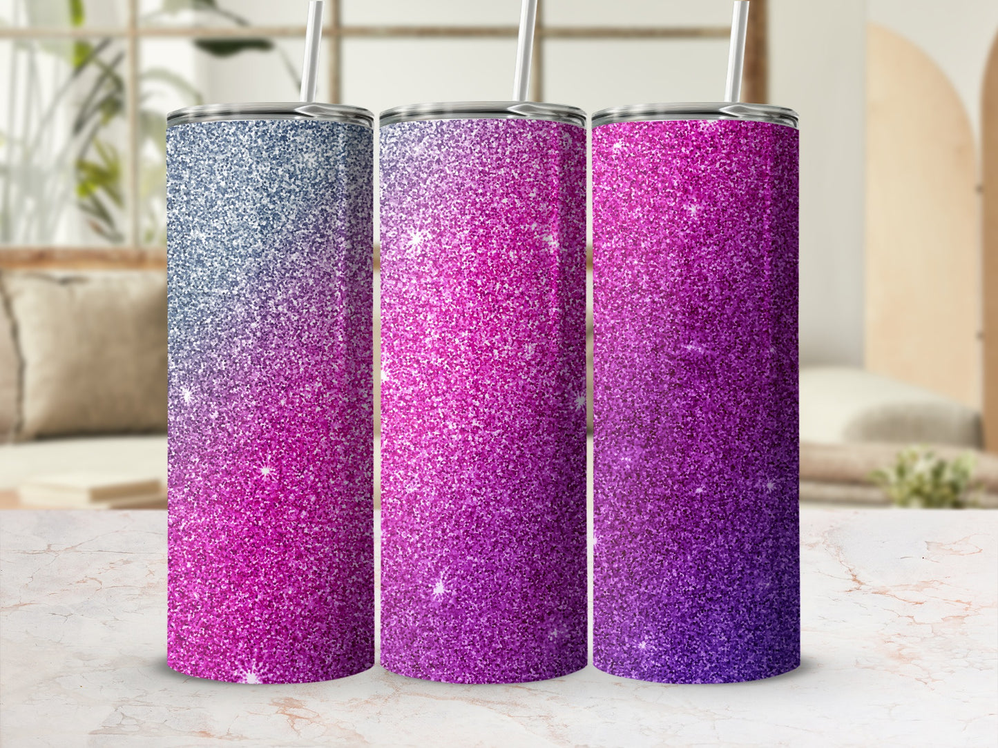 Sparkling Glitter Ombre Blue Pink Purple product type
