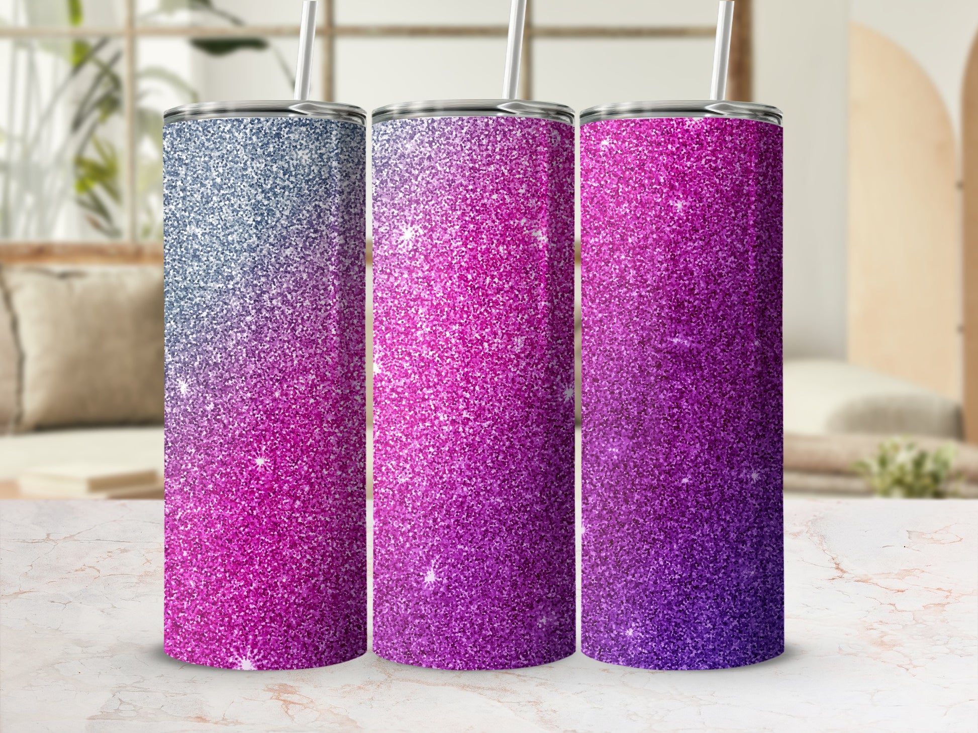 Sparkling Glitter Ombre Blue Pink Purple product type